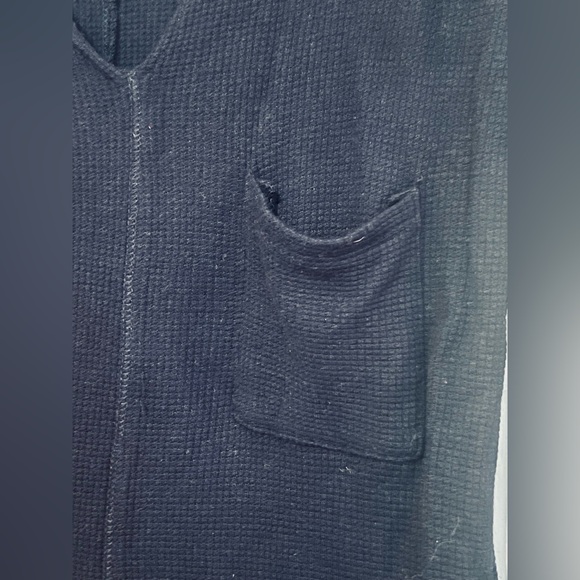 Feel The Piece Women's Long Sleeve Navy Waffle Top Size XS/S - Picture 4 of 5